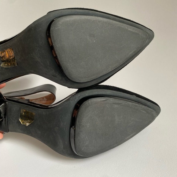 NWOT Jeffrey Campbell Black Suede & Leather Solitaire Heels - Size 8 - Picture 7 of 11